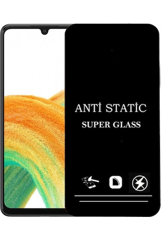 Samsung Galaxy Uyumlu A33 Anti Statik Ekran Koruyucu Toz Tutmayan Kırılmaz Cam