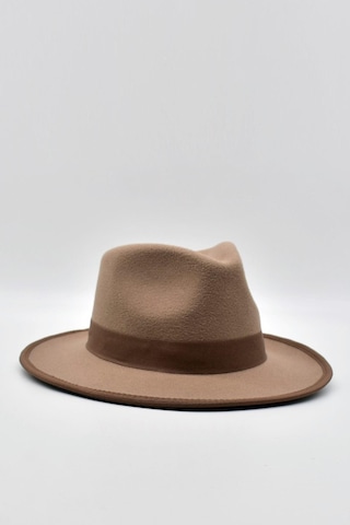 Külah Vintage Erkek Fedora Fötr Şapka Panama İngiliz Trilby Kasket Bej - Bej