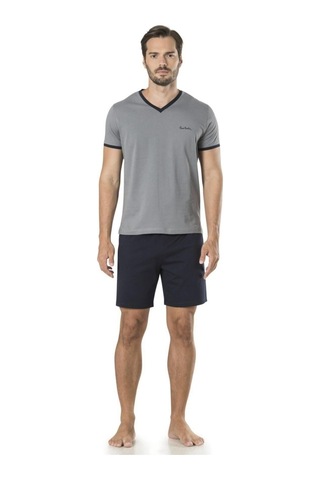 Pierre Cardin 5595 5'li Röpteşambır Pijama Seti - Gri Gri