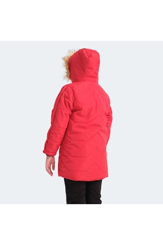 Slazenger CAMRON Çocuk Kapüşonlu Kırmızı Mont & Kaban