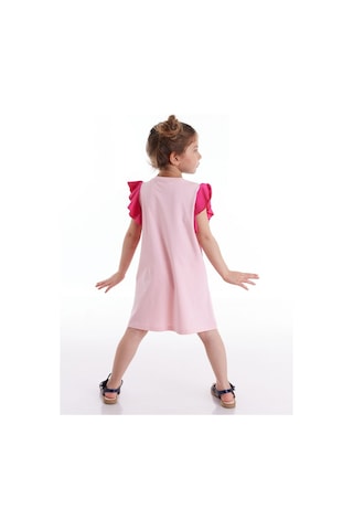 Denokids Mushi Pembe Kelebek Kız Elbise Pembe