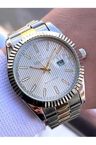 Coliseum Çelik Kordon Takvimli Kadran Kutulu Seri Erkek Kol Saati Ft.aas.ı011