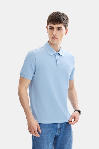 Backandbond Mavi Regular Fit Örme Polo Yaka Tişört