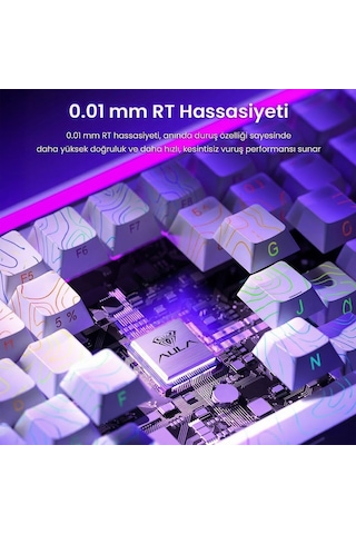 Aula Hero 84 He Manyetik Klavye Rapid Trigger Black King Switch 8000hz Rgb Neon Tkl Hot Swap Oyuncu Klavyesi Desenli Beyaz 07886055