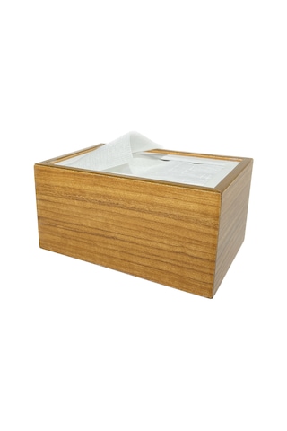 Mimoza Ahşap Masaüstü Yatay Peçetelik Afrika Ceviz 24 Adet