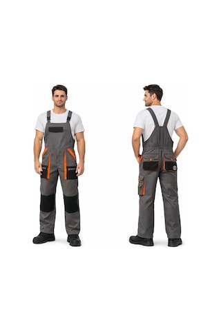 Orange Safety Workpro Bahçıvan Tulumu Gri