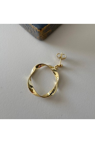 Masaliko Sallantılı Gümüş Küpe Ms3180, 925 Ayar Gümüş Altın