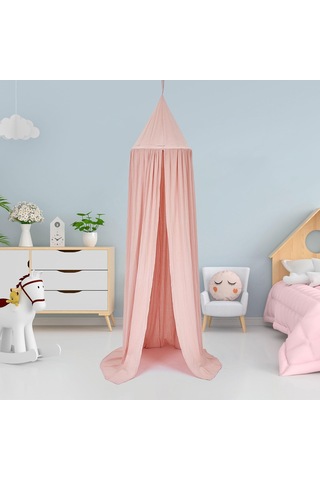 Suntek Çocuk Yatağı Gölgelik Asılı Kale Oyun Pembe