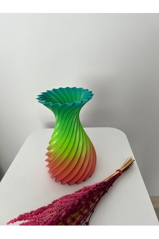 Rainbow Özel Tasarım Vazo 18 Cm X 12 Cm - Rainbow Vase