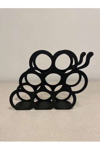 Api Design Dekoratif Metal Şarap Rafı 8'li