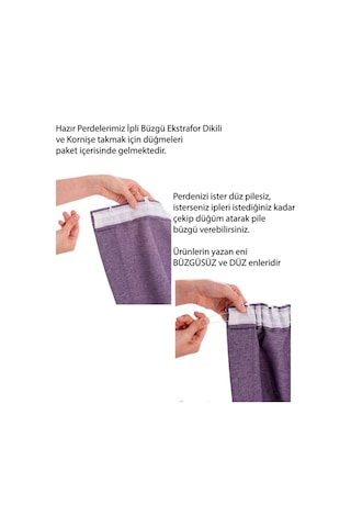 Home Color Home Home Petek Kadife Dokulu Fon Perde 1.4x260 Düz Dikişli Ekstrafor Büzgü 990 Krem