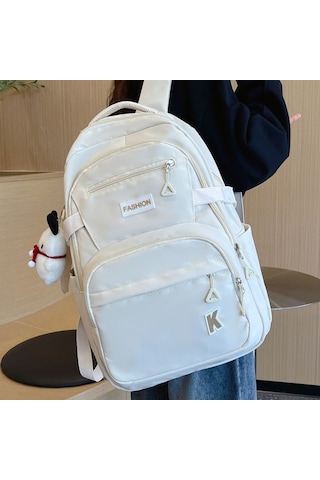 Su Geçirmez Genç Sırt Çantası Yüksek Kapasiteli Trendy Hafif Okul Çantası Naylon Sırt Çantası Kolej