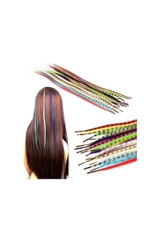 Hair Feather Saç Tüyü - Asorti Çok Renkli