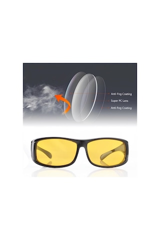 Güvenli Gece Sürüş Görüş Gözlüğü Sis Far Işık Önleyici Anti-fog Gözlük 720834