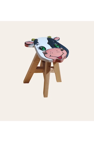 Sevimli El Yapımı Ahşap Çocuk Taburesi
