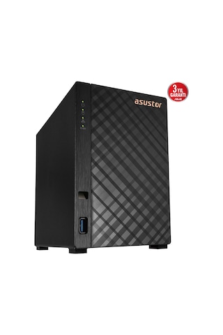 Asustor As1102tl, 1gb Ddr4 Ram, 2 Yuvalı 2x22tb Destek , 1x2.5gbe Network, Usb 3.2, Usb 2.0, Tower Nas Yedekleme Cihazı