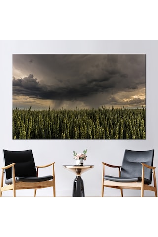 50x70 Cm 1 Parça Kanvas Tablo, Fırtına Hediye Kanvas, Bulutlu