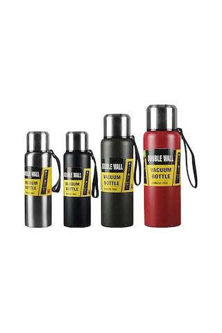 Ulzyvf Yeşil Renkli Çift Katmanlı Paslanmaz Çelik Termos - Sıcak/soğuk İçecekler İçin 500/750/1000ml Kapasite Yeşil