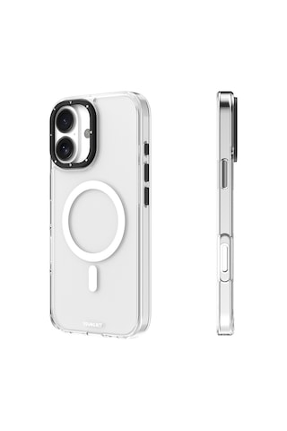 Apple Uyumlu iPhone 16 Kılıf Magsafe Şarj Özellikli Cam Arka Yüzey Tpu Youngkit Gemstone Serisi Kapak Şeffaf