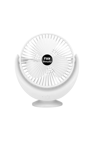 Konesam Taşınabilir Usb Şarjlı Masa Üstü Mini Fan - Beyaz