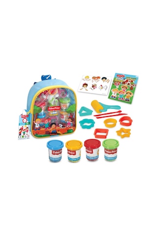 Little People Çantalı Oyun Hamuru Seti - 4 Renk Hamur Ve Şekil Kalıpları Çok  Renkli