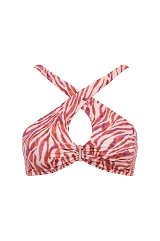 Aubade Feline Energy Bralet Bikini Üstü, Damla Dekolteli, Altın Detaylı Büstiyer Pembe