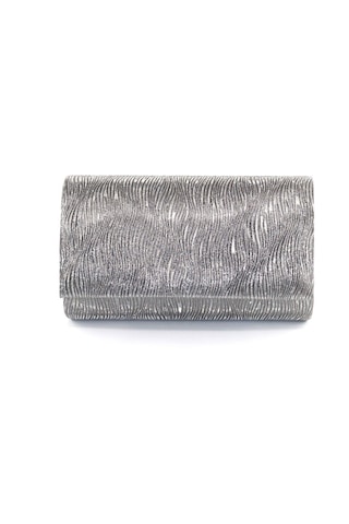 Lazer dalgalı kumaş. Platin abiye çanta. Kadın abiye çanta Abiye çanta platin. Metalik davet çantası