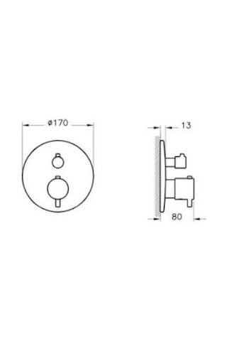 Vitra Origin Ankastre Termostatik Banyo Bataryası A4267134 V-box Sıva Üstü Grubu - Fırçalı Nikel Diğer