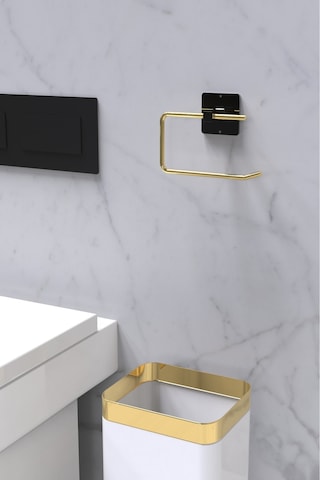 Karteya Yapışkanlı Gold Tuvalet Kağıdı Tutacağı/tuvalet Wc Kağıtlık Gold