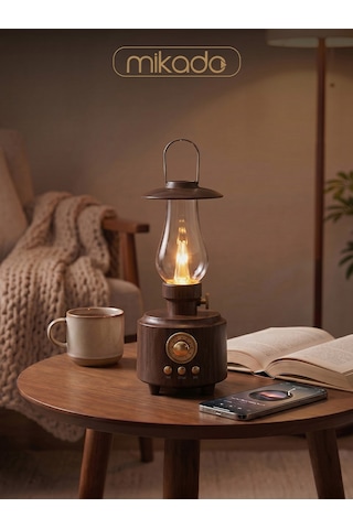 Mikado Md-1 Lüxound 1800mah 5w Kahverengi Bluetooth-aux-usb-tf Card Destekli Işıklı Speaker
