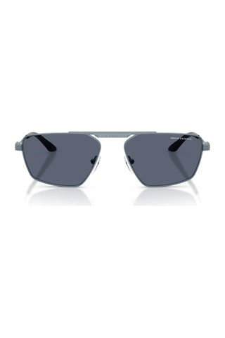Armani Exchange Aex 2059s 613287 56 Unisex Geometrik Mavi Metal Güneş Gözlüğü Mavi
