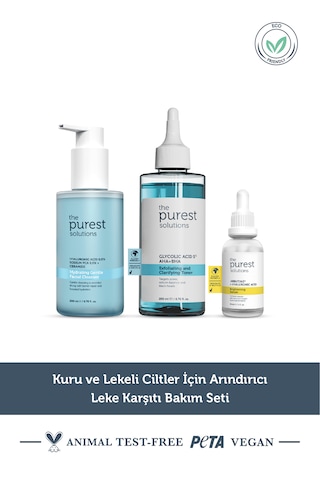 Kuru Ve Lekeli Ciltler Için Arındırıcı Leke Karşıtı Bakım Seti