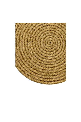 Jutty Hasır Görünümlü Jüt Dokuma Yuvarlak Natural Düz Dekoratif Amerikan Servis 32x32 Cm Supla Naturel
