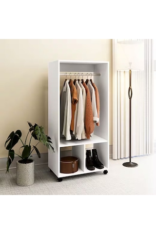 Yori Giyinme Dolabı - Çok Amaçlı Dolap - Gardırop 60 Cm Beyaz