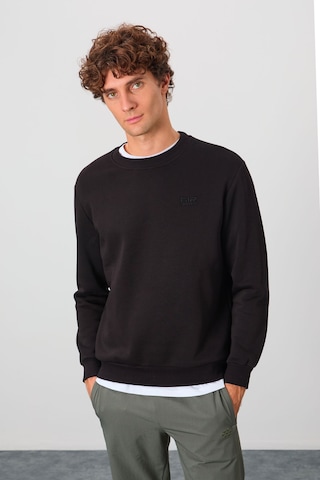 Tommy Life Omar Siyah Şardonlu Erkek Sweatshirt - 88137 Siyah