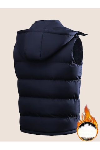 Günlük Erkek Yeleği, Erkek Sonbahar Ve Kış Sıcak Pamuklu Yelek Kırmızı