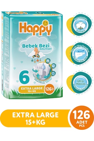 Happy Bebek Bezi Extra Large 6 No 126 lı