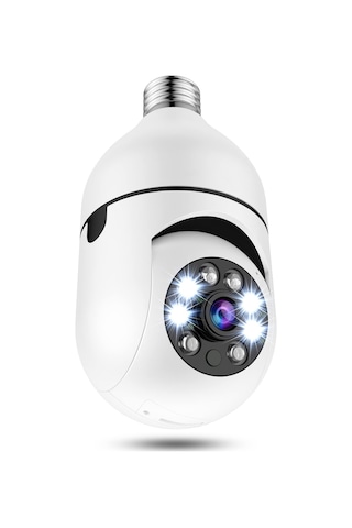 Ampul Güvenlik Kamerası, 360 Derece Döndürme/eğme Panoramik Ip Kamera, 2.4ghz Wifi 1080 Kamerası Güvenlik & CCTV Kamerası 57946688