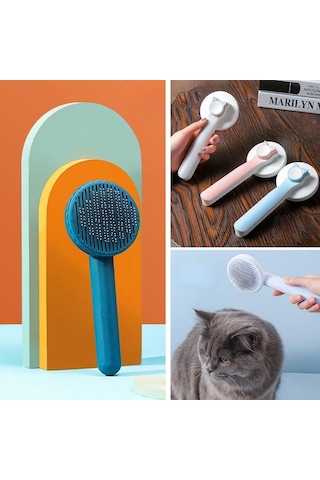 Mcg Mcg Basmalı Kedi Köpek Tüy Toparlayıcı Masaj Etkili Pet Fırçası