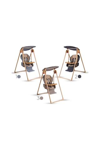 Tommy Baby Crazy Gold Tam Ortopetik Lüx Yatarlı Tepsili Tenteli Bebek Salıncağı
