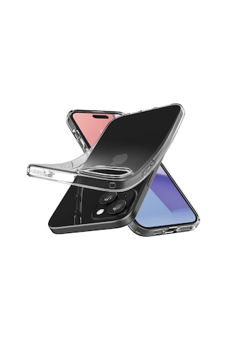 Spigen Apple Uyumlu iPhone 15 Plus Kılıf Liquid Crystal Tam Koruma Crystal Clear - ACS06647