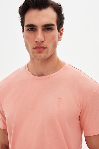 Twn Slim Fit Kil Düz Kabartma Baskılı T-shirt 4ec148551753m Kil