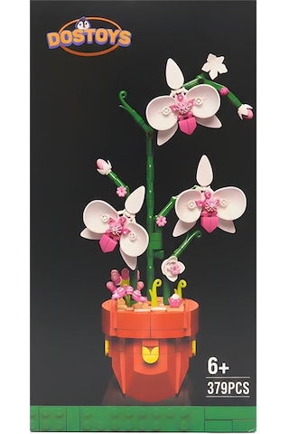 Dostoys Flowers Yapı Taşı Serisi Kelebek Orkide Çiçek Yapım Seti 379 Parça 11610