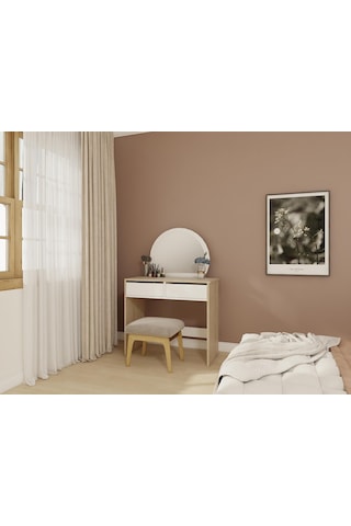 Huzur Makyaj Masası Kotonvizon-beyaz Renk Vizon