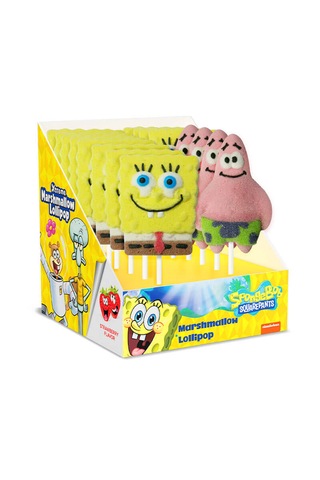 Relkon Orjinal Lisanslı Sponge Bob Square Pants Marshmallow Lolipop 45 Gr X 1 Adet