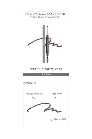 Missha Perfect Eyebrow Styler Kaş Kalemi Gray Brown