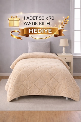 Welsoft Lüx Yorgan Tek Kişilik 155 X 215 Cm Bej