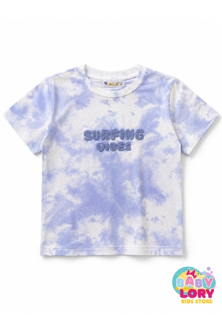 Baby Lory Kids Store Yazı Baskılı T-shirt Açık Mavi