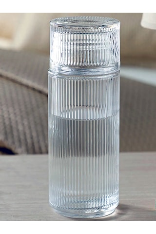 El Yapımı Cam Başucu Sürahisi, Bardaklı Cam Sürahi