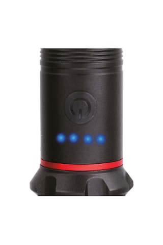 Usb Şarjlı El Feneri Lazer Led 2000 Lümen Şarj Göstergeli Zoom Özellikli Siyah